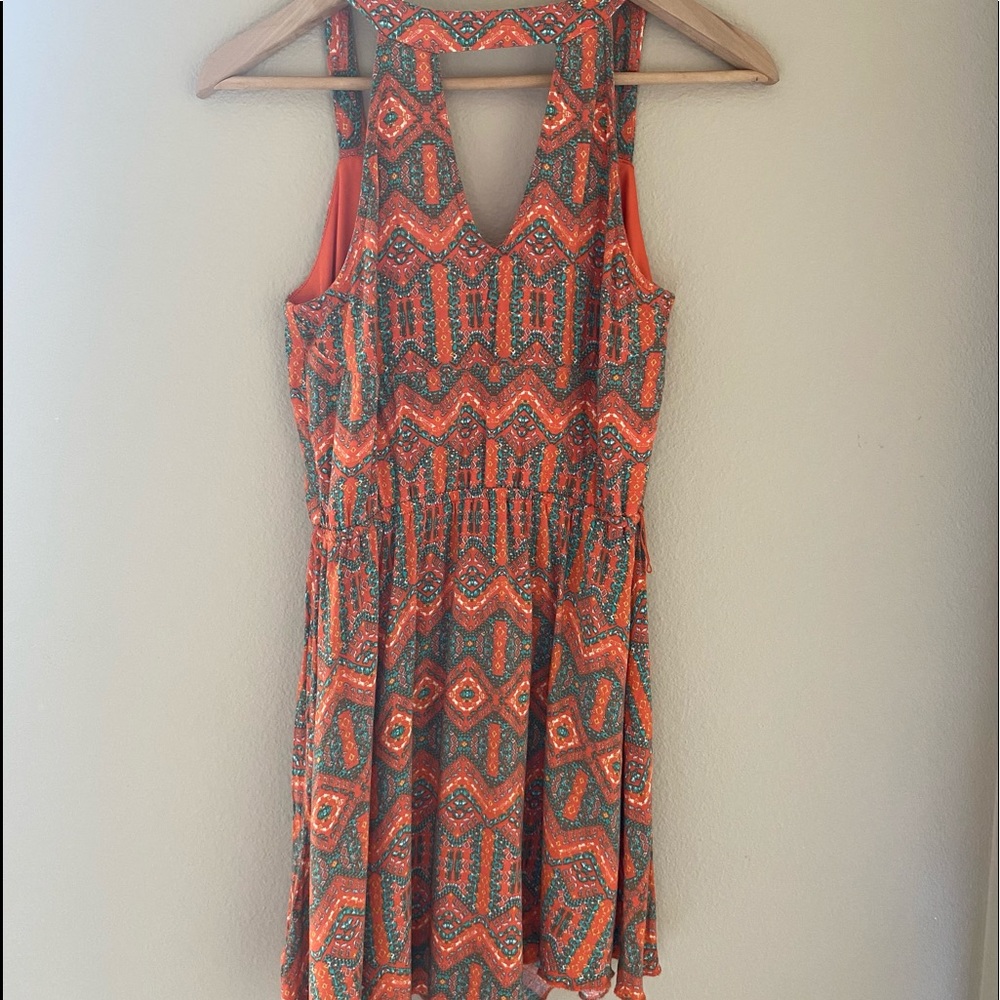 Summer mini rayon dress